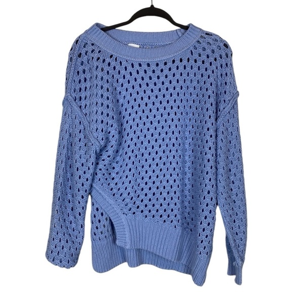 BDG oversized blue curved hem sweater - Picture 1 of 5